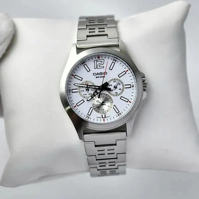 Casio Sporty Quartz White Dial Men's Watch | MTP-E350D-7BVDF